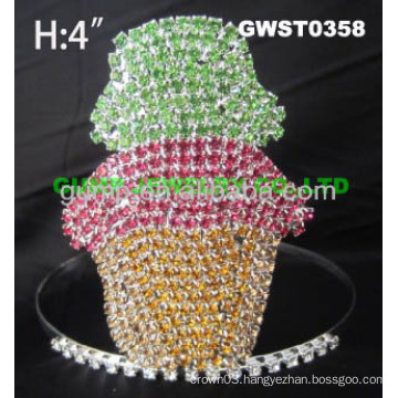 candy colored rhinestone crown